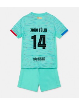 Barcelona Joao Felix #14 Ausweichtrikot für Kinder 2023-24 Kurzarm (+ Kurze Hosen)